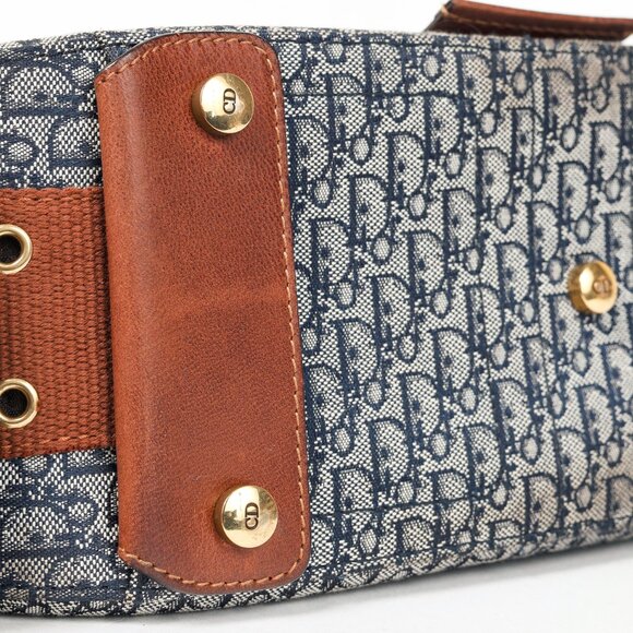 Christian Dior Street Chic Columbus Avenue Blue Logo-Jacquard Shoulder Bag - Picture 6 of 16